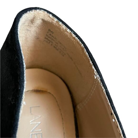 Lane Bryant Faux Suede Classy Black Block Heels Pumps - Picture 10 of 11